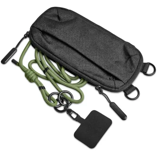 Altitude Glam Recycled PET Crossbody Bag & Phone Strap - Military Green Bag